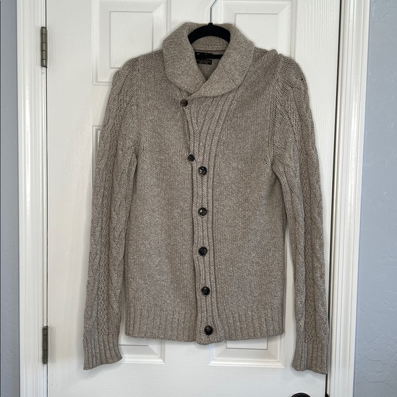 Massimo Dutti wool silk cashmere blend cardigan sweater men's medium